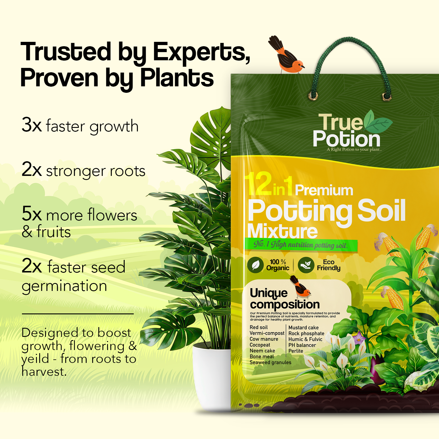 True Potion 12in1 Organic Potting Soil Mix 5 KG
